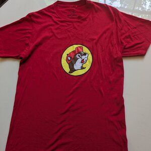 Buc-ee's Men's Medium Graphic Tee Short Sleeve Red T-Shirt Texas Cotton Bucees